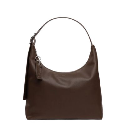 BAGGU Recycled Leather Shoulder Bag Brown