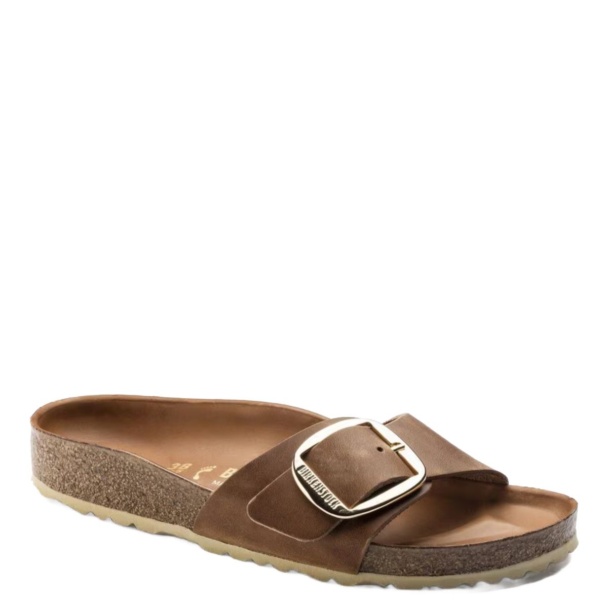 Birkenstock Madrid Big Buckle Oiled Leather Cognac