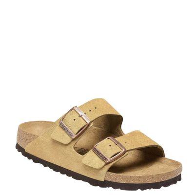 Birkenstock Arizona Suede Leather Latte Cream