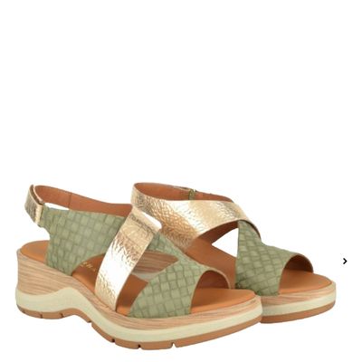 Paula Urban Women's 24-671 Nabuk Aqua Sage/Rose Gold