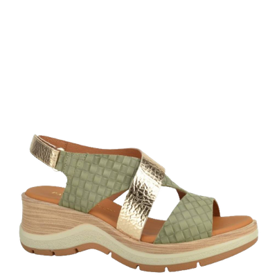 Paula Urban Women&#39;s 24-671 Nabuk Aqua Sage/Rose Gold