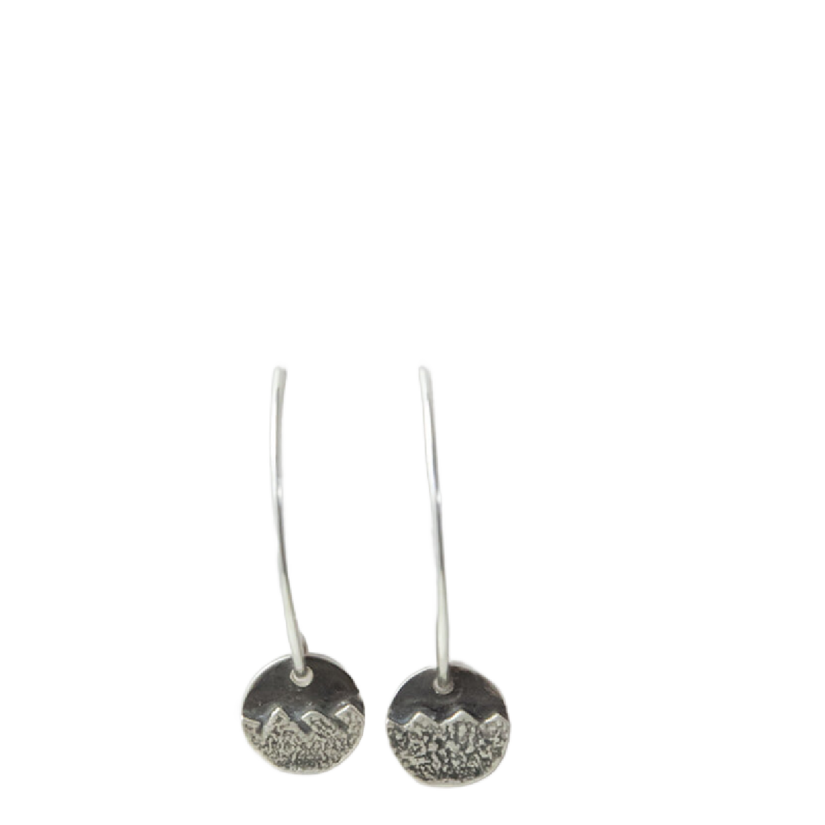 Loops Jewellery Porthole Mountain Earrings Oxidized Silver
