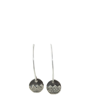 Loops Jewellery Porthole Mountain Earrings Oxidized Silver