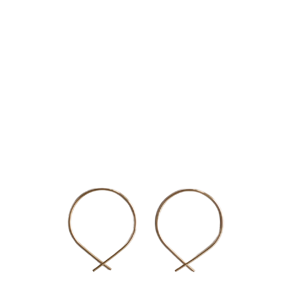 Loops Jewellery Medium Fish Wire Earrings 14k Gold Fill
