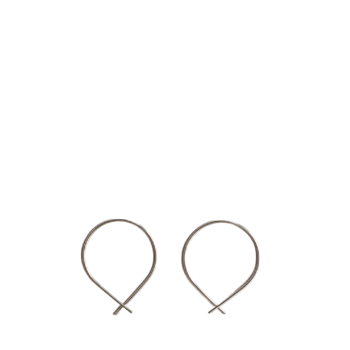 Loops Jewellery Medium Fish Wire Earrings Sterling Silver