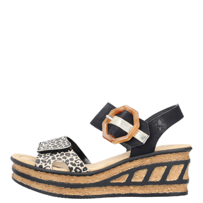 Rieker Women&#39;s Rose 68176-00 Black