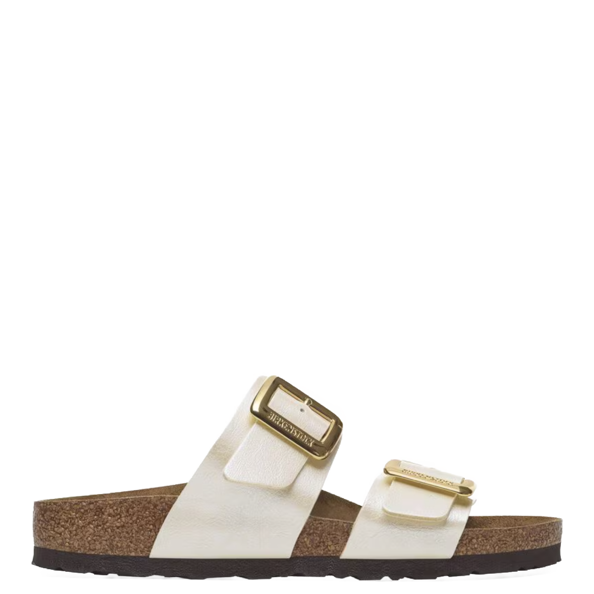 Birkenstock Sydney Luxe Buckle Birko-Flor Pearl White