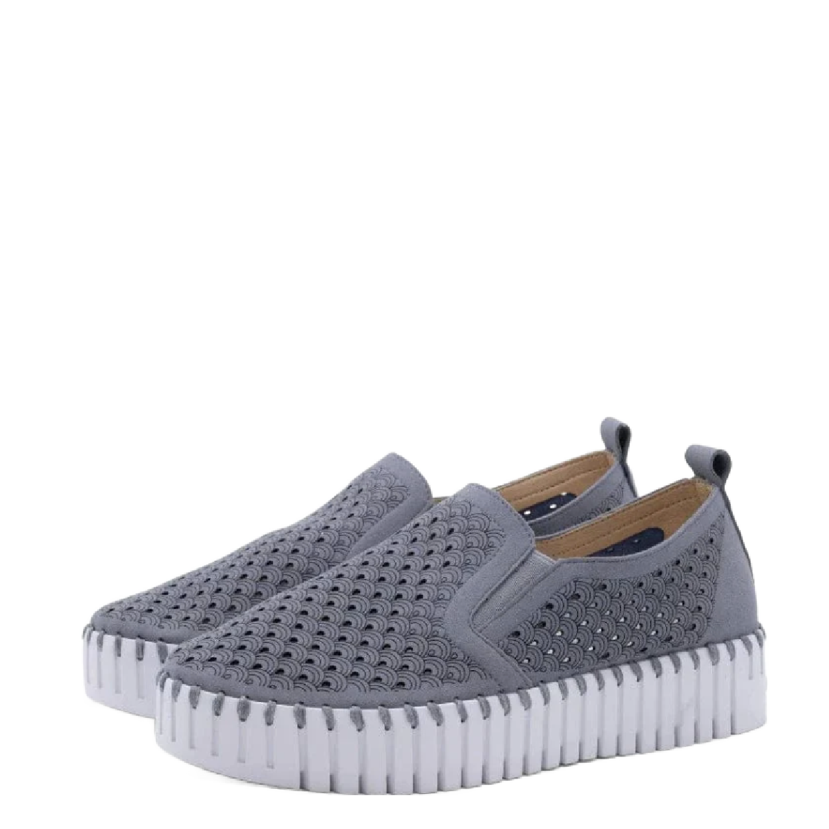 Ilse Jacobsen Women&#39;s Tulip 1002 Platform Blue Grey