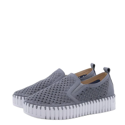 Ilse Jacobsen Women&#39;s Tulip 1002 Platform Blue Grey