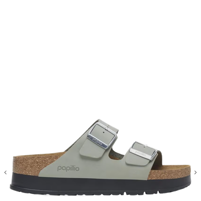 Birkenstock Arizona Platform Nubuck Pure Sage