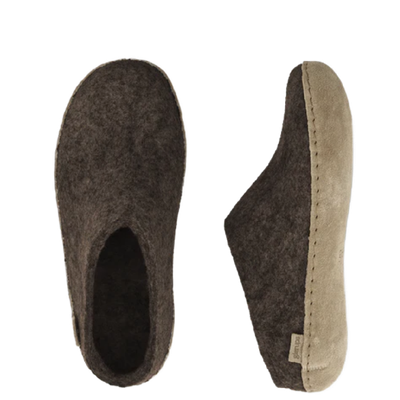 Glerups Unisex Slip On Leather Sole Brown