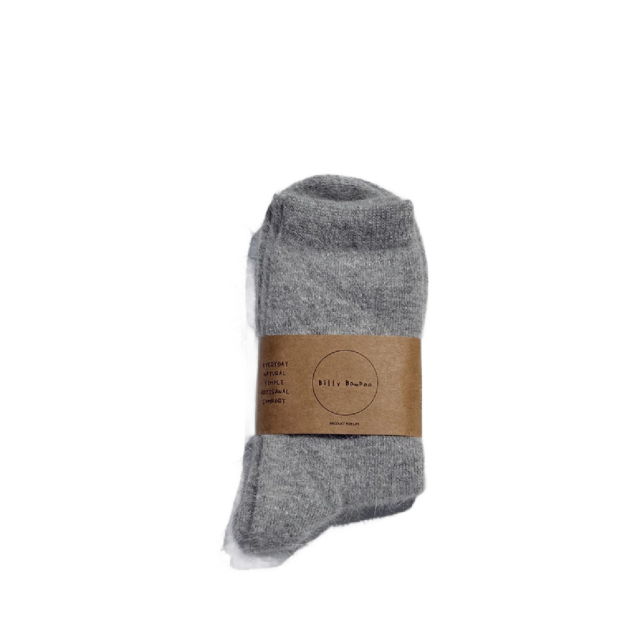 Billy Bamboo Fluffy Angora Socks W7.5-11.5, Color: Lt Grey