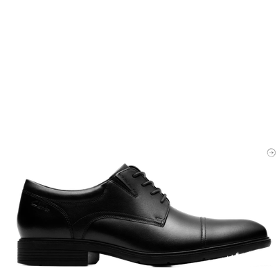 Clarks Men's Steadwell Cap Leather Oxford Black
