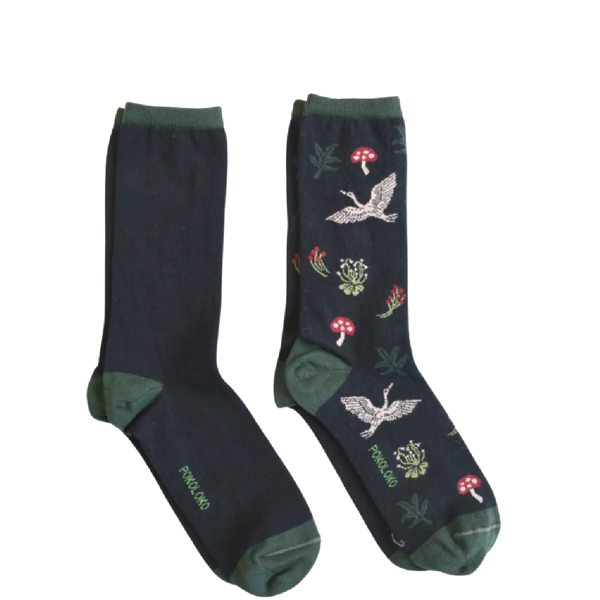 Pokoloko Pima Cotton Socks - 2 Pack, Color: Forage, Size: S/M (W 5-9)