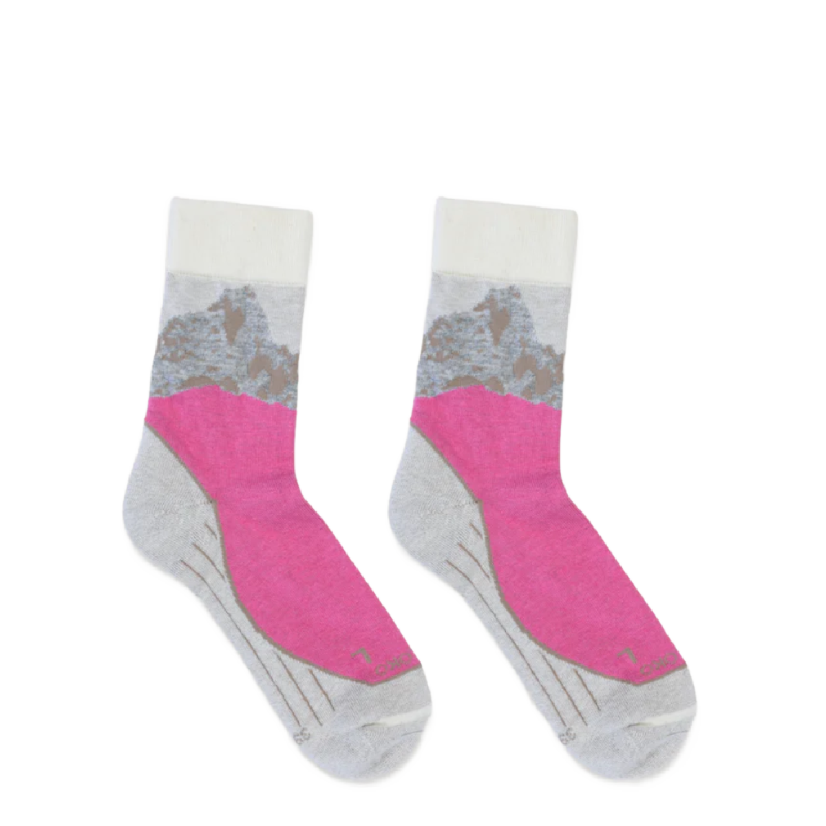 Pokoloko Alpaca Socks Mountain, Color: Pink, Size: S/M (W 5-9 M 4-8.5)