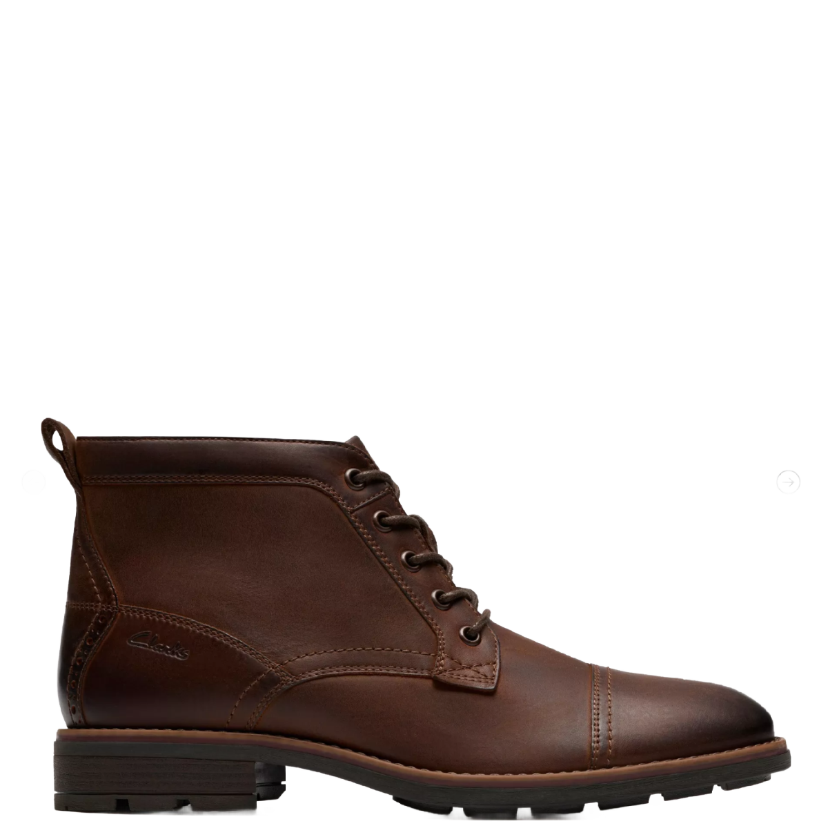 Clarks Men&#39;s Emmet Zip Boot Brown Distressed