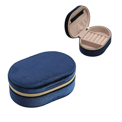 Florence &amp; Audrey Oval Velvet Jewelry Organizer