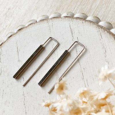 Agaveh Girl The Rod Earrings Silver