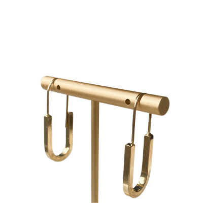 Agaveh Girl Minimalist Hoop Earrings 14K Gold Plated