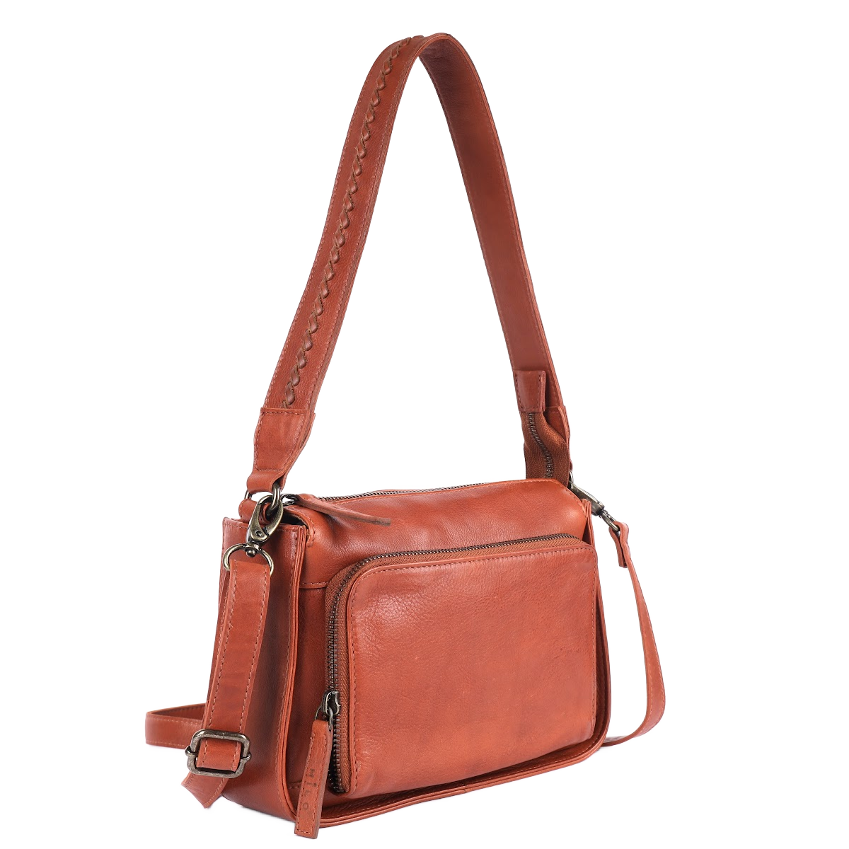 Milo Alba Leather Crossbody Bag, Color: Cognac