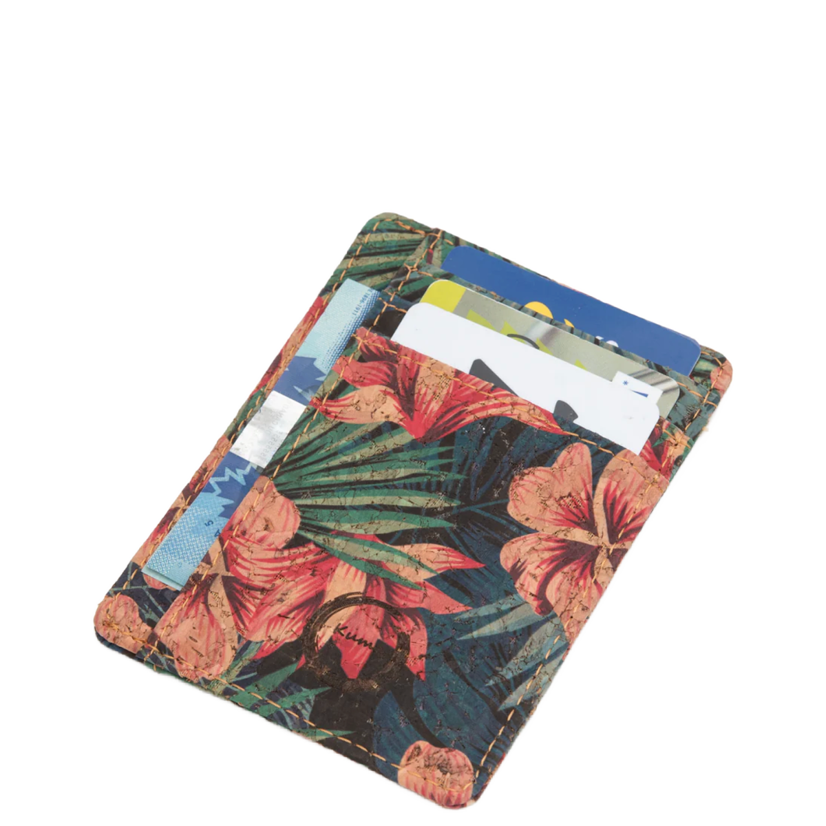 Kuma Cork Card Holder, Color: Floral