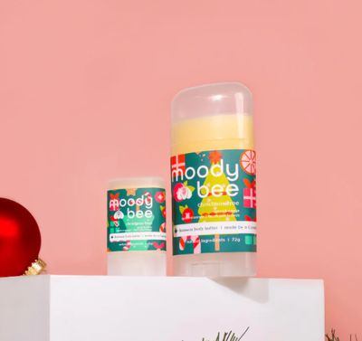 Moody Bee Small Beeswax Hand &amp; Body Butter Christmas Tree