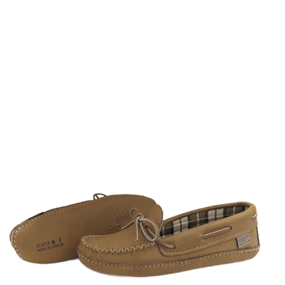 Laurentian Chief Men&#39;s Leather Moccasins Brown