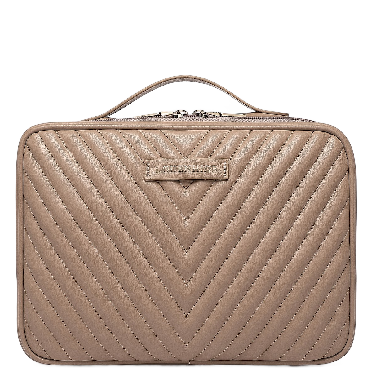 Louenhide Maggie Quilted Hanging Toiletry Case, Color: Coffee