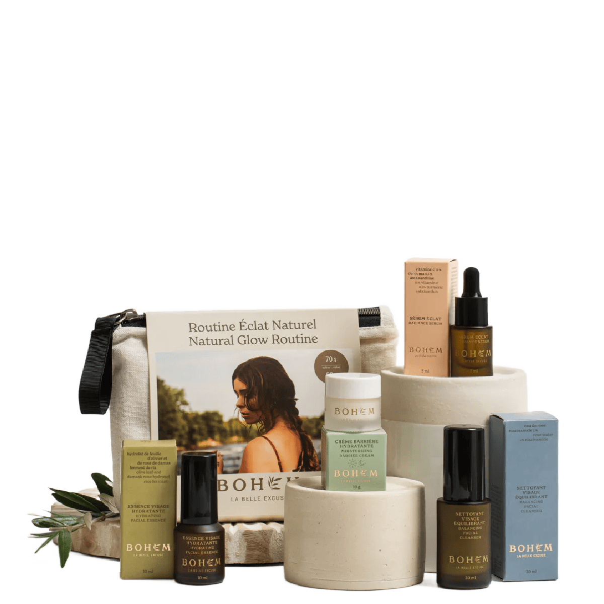 Bohem by La Belle Excuse Natural Glow Travel Kit