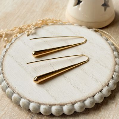 Agaveh Girl Cascade Earrings 14k Gold Plated