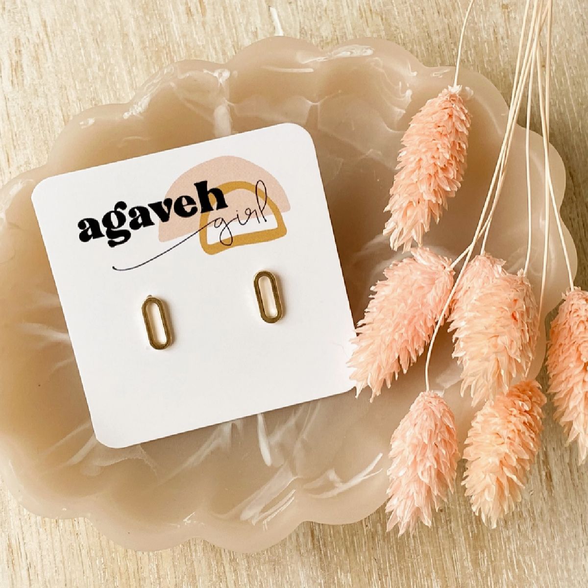 Agaveh Girl The Mini Bridget Earrings 14K Gold Plated