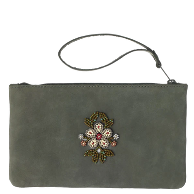 Manitobah Mukluks Floret Beaded Wristlet Bag