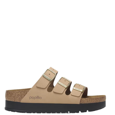 Birkenstock Florida III Platform Nubuck Sandcastle