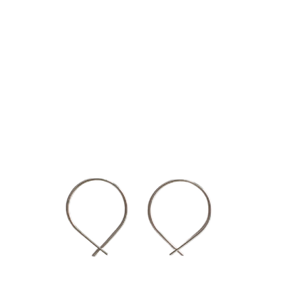 Loops Jewellery Medium Fish Wire Earrings Sterling Silver