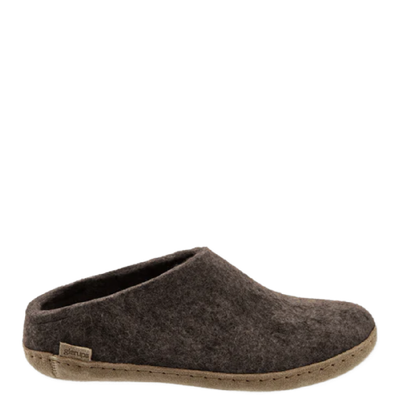 Glerups Unisex Slip On Leather Sole Brown
