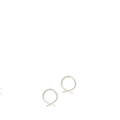 Loops Jewellery Small Fish Wire Earrings Sterling Silver