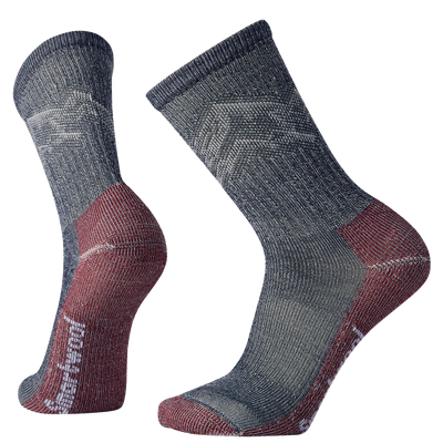 Smartwool Unisex Hike Classic Edition Light Cushion Mountain Pattern Crew Socks Deep Navy