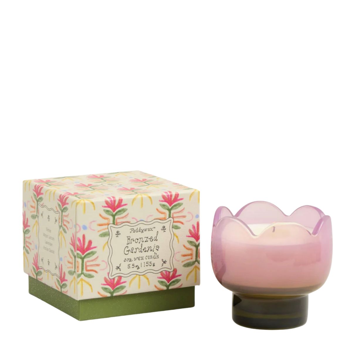 Paddywax Tulip Glass Candle | Bronzed Gardenia