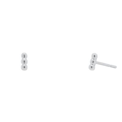 HOJ Sterling Silver Gold Vermeil Triple Ball Studs (ST-1435-G)
