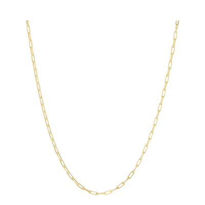HOJ Sterling Silver Gold Vermeil Paperclip Chain 1.8mm 18" (PPC60-G-18)