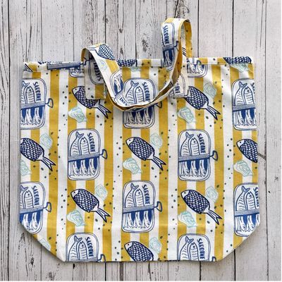 Mahogany Salty Sardine Tote Bag