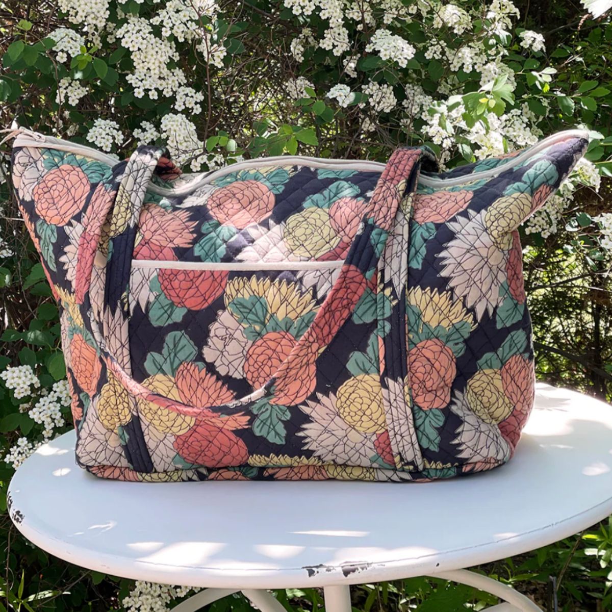 Mahogany Kyoko Quilted Tote Bag