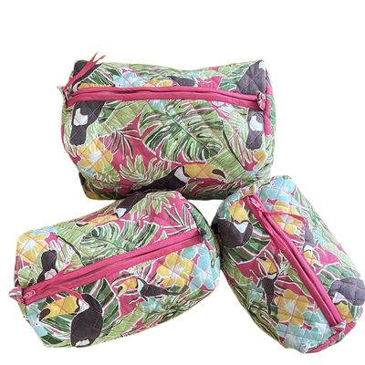 Mahogany Toucan Cosmetic Bag