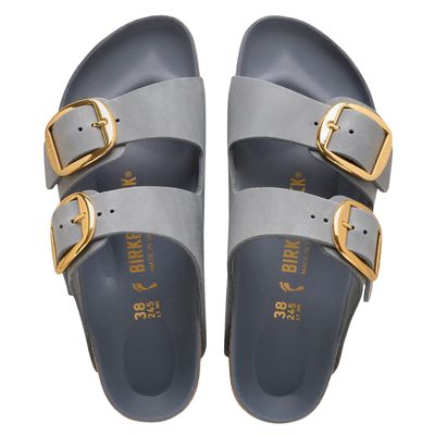 Birkenstock Arizona Big Buckle Oiled Leather Basalt Gray Narrow