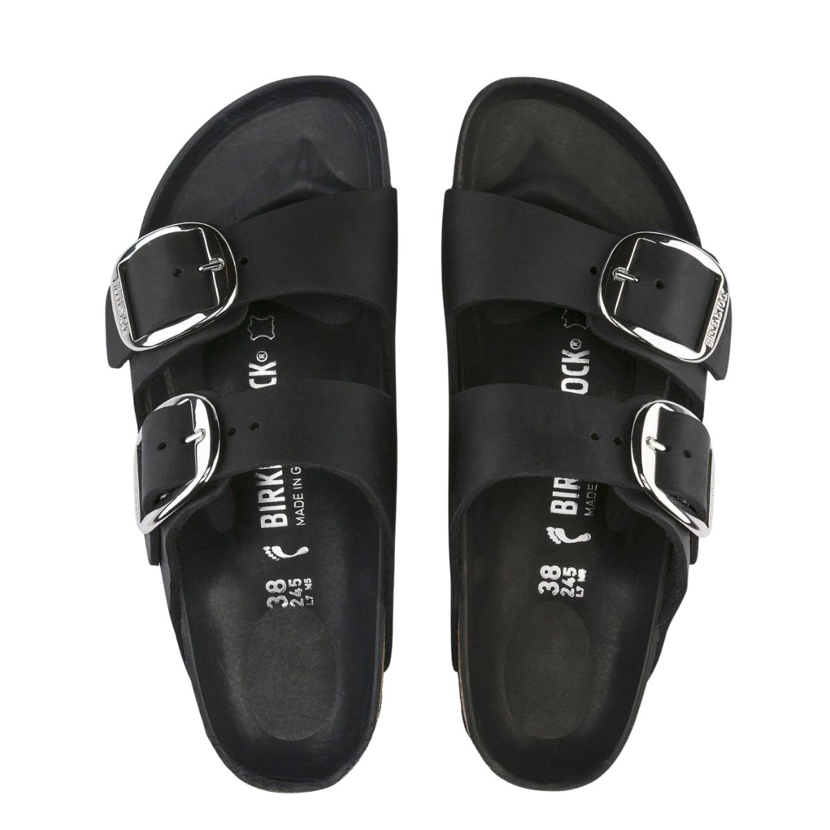 Birkenstock Arizona Big Buckle Oiled Leather Black Narrow