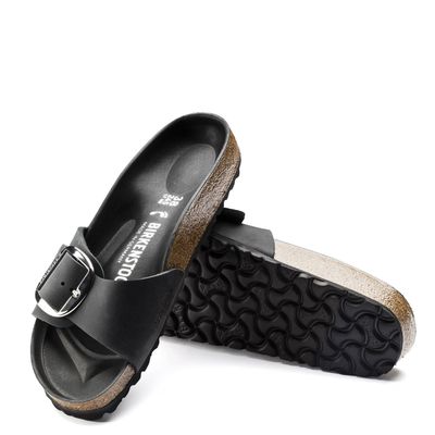 Birkenstock Madrid Big Buckle Oiled Leather Black Narrow