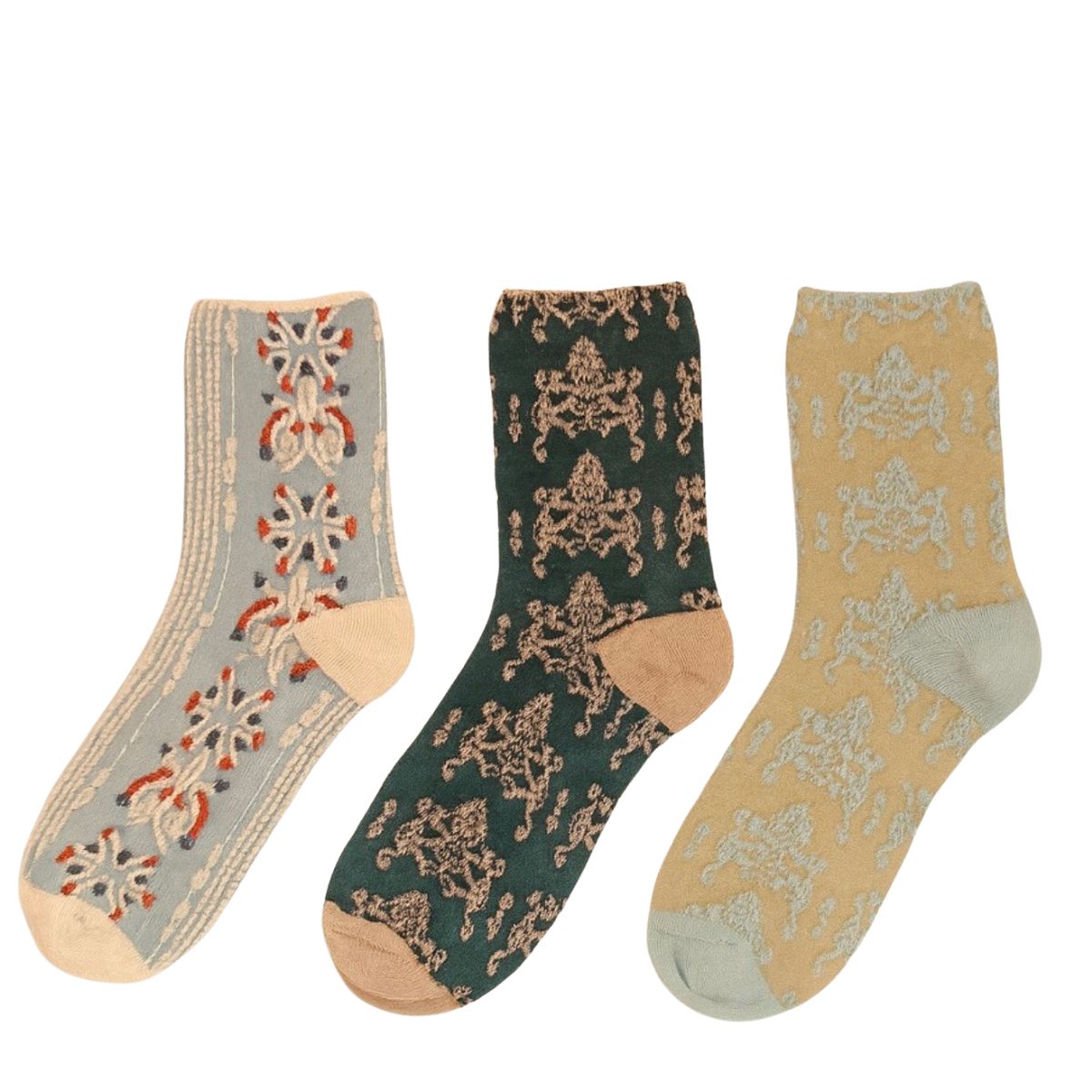 Pika &amp; Bear Versailles Floral Crew Socks (3 pack)
