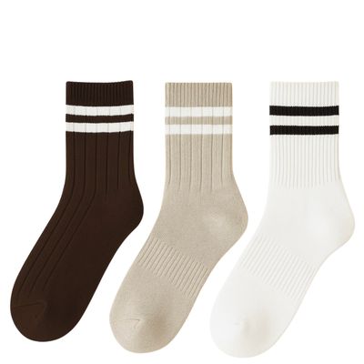 Pika &amp; Bear "Bettega" Crew Socks w/ Stripe Detail (3 Pack)