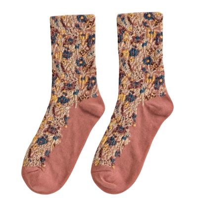 Pika &amp; Bear "Brueghel" Floral Crew Socks