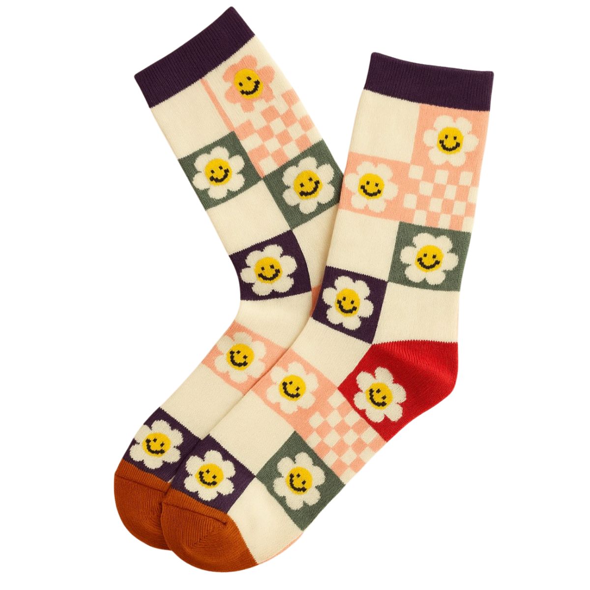 Pika &amp; Bear Don't Worry Be Happy Socks